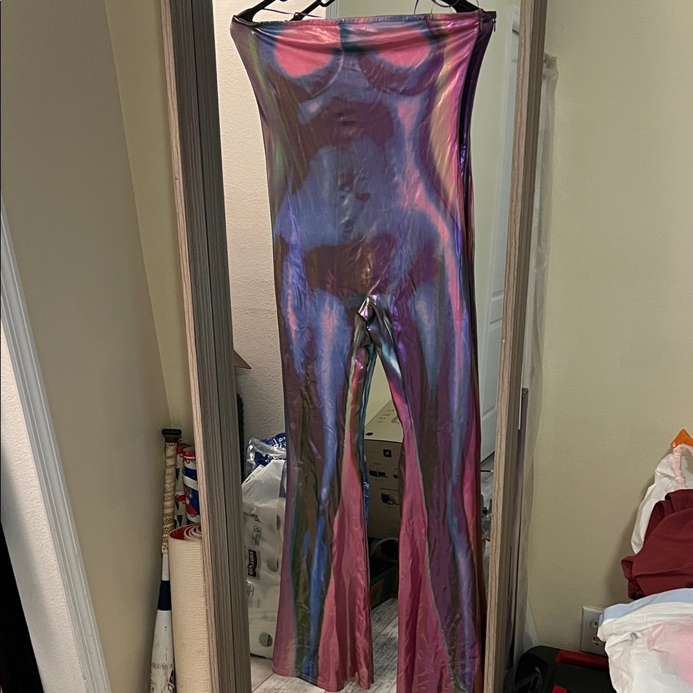 Fashion Nova Metallic Romper